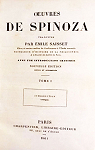 Oeuvres de Spinoza - vol. 1 - Introduction, critique par Spinoza
