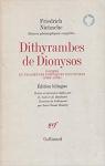 Dithyrambes de Dionysos par Nietzsche