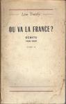 Où va la France? écrits 1928-1940 tome II par Trotsky