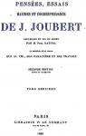 Penses, maximes, essais et correspondance, tome 2 par Joubert