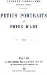 Petits Portraits Et Notes d'Art par Larroumet