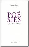 Poésies 1978 - 1997 par Metz