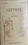 Lettres, tome 1 (1900-1904) : C.F. Ramuz / C.A. Cingria par Ramuz