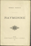 Raymonne par Eekhoud