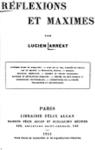 Rflexions et maximes, par Lucien Arrat par Arrat