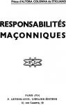 Responsabilits maonniques par de Stigliano