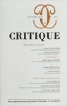 Critique, n821 : Questions de Gout par Critique