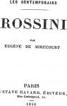 Rossini - Les Contemporains par Mirecourt