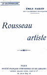 Rousseau artiste par Faguet