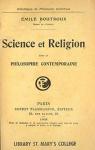 Science et religion dans la philosophie contemporaine. par Boutroux