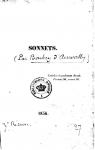 Sonnets par Barbey d`Aurevilly