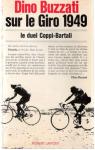Sur le Giro 1949 : Le duel Coppi-Bartali par Buzzati