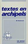 Textes en archipels par Hambursin