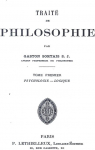 Trait de Philosophie, Vol. 1: Psychologie - Logique par 