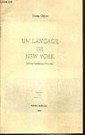 Un langage de New York par Oppen