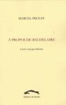 A propos de Baudelaire par Proust
