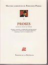 Oeuvres complètes de Fernando Pessoa, tome 1 : Proses  par Pessoa