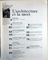 Monuments historiques n 124  L'Architecture et la Mort par Sabatier