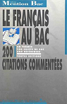Le Français au Bac. 200 citations commentées par D'Armonville