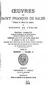 Oeuvres de Saint-Franois de Sales, Evque de Genve et Docteur de l'Eglise-Edition complte.Tome X.Sermons-Volume IV par Sales