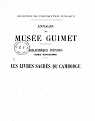 Annales du Muse Guimet.Tome vingtime.Les Livres sacrs du Cambodge par Leclere