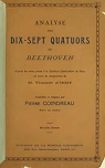 Analyse des Dix-sept Quators de Beethoven par Coindreau