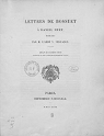 Lettres de Bossuet  Daniel Huet, publies par M. L'Abb V. Verlaque par Bossuet
