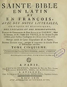 La Sainte Bible en latin et en franois, tome 5 par Calmet