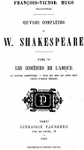 Les comdies de l'amour par Shakespeare