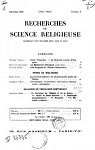 Recherches de science religieuse.Tome XXVII.Fvrier 1937 par Recherches de science religieuse