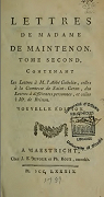 Lettres de madame de Maintenon tome2 par Maintenon