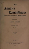 Les Annales Romantiques (Revue d'Histoire du Romantisme), tome 7 : Septime Anne par Sch