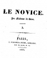 Le Novice, tome2 par Bawr