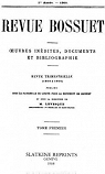 Revue Bossuet- Oeuvres indites, Documents et Bibliographie, tome premier par Bossuet