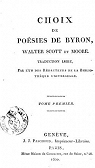 Choix de posies, tome 1 par Byron