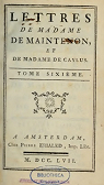 Lettres de madame de Maintenon tome6 par Maintenon