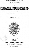 Oeuvres compltes, tome 24 par Chateaubriand