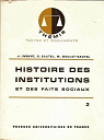 Histoire des institutions et des faits sociaux(2) par Imbert