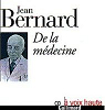 De la mdecine (CD  voix haute) par Bernard