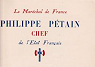 Le marchal de France Philippe Ptain, chef de l'Etat Franais par Ptain