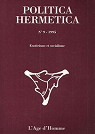 Annuaire Politica Hermetica, tome 9 : Esotrisme et socialisme par hermetica