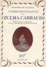 Correspondance avec zulma carraud par Balzac
