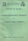 Correspondance inedite avec madame zulma carraud 1828-1850 par Balzac