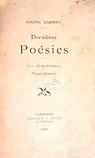 Dernières poésies. Les Gruyériennes. Poésies diverses. par Rambert