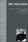 Discours sur l'histoire universelle. Al-Muqaddima par Khaldoun