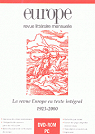 Europe : La revue Europe en texte intgral 1923-2000 par Europe
