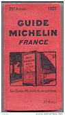 Guide Rouge France 1929 par Michelin