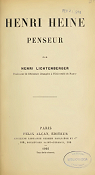 Henri Heine penseur par Lichtenberger