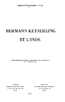 Hermann Keyserling et l'Inde par Bouisson