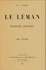 Le lman, monographie limnologique. tome troisime par Forel
